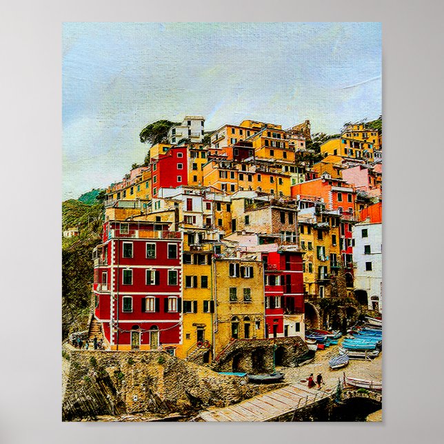 Cinque Terre Liguria Italien Reisen Poster (Vorne)