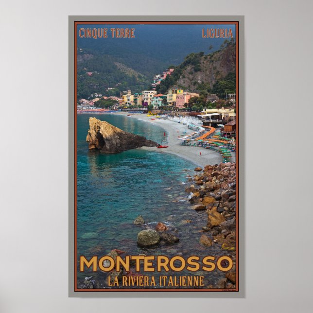 Cinque Terre - Morning Monterosso Beach Poster (Vorne)
