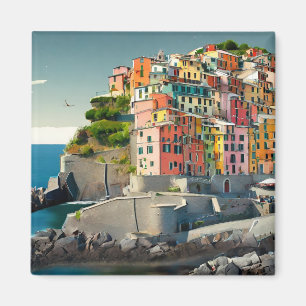 Cinque Terre Postcard Magnet