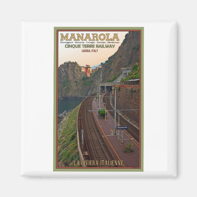 Cinque Terre Railway - Manarola Magnet (Vorne)