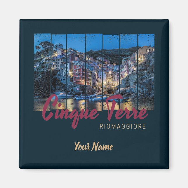 Cinque Terre Riomaggiore Vintages Bier Magnet (Vorne)