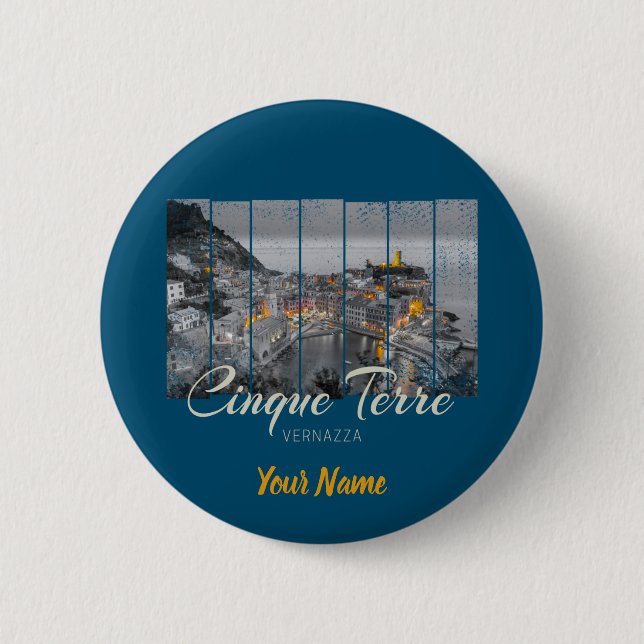 Cinque Terre Vernazza Vintages Souvenir Button (Vorderseite)