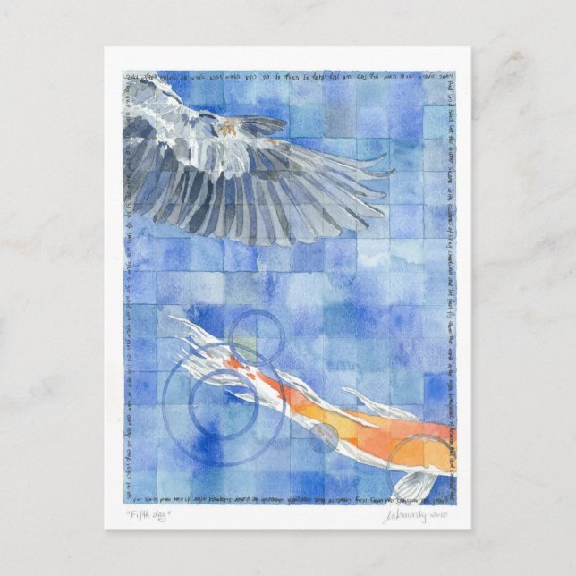 Cinquième jour (7 jours de création) Carte postale (Devant)