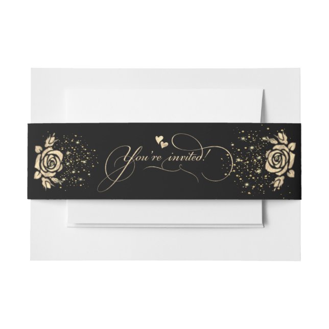 Cintas para invitaciones con rosa einladungsbanderole (Vorderseite Beispiel)