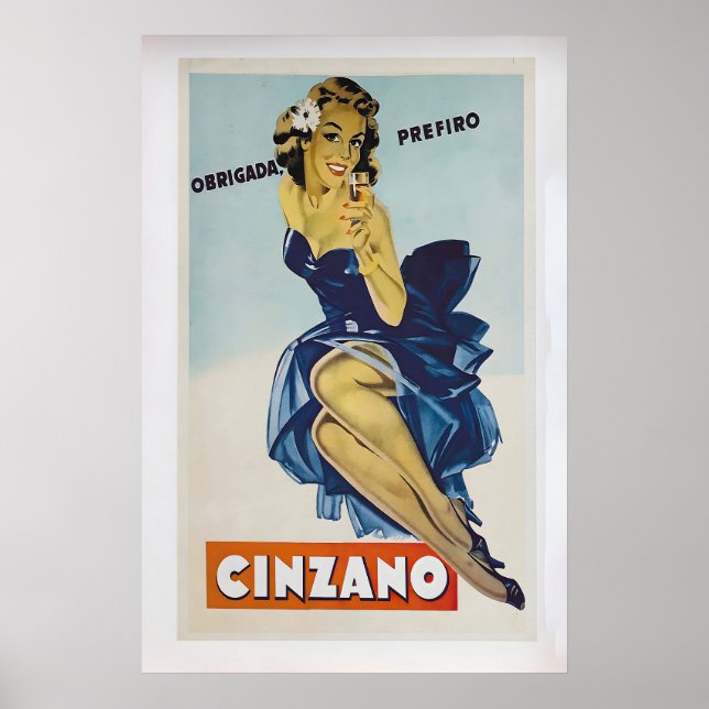 Cinzano  Vintage Advertising Poster 1 (Vorne)