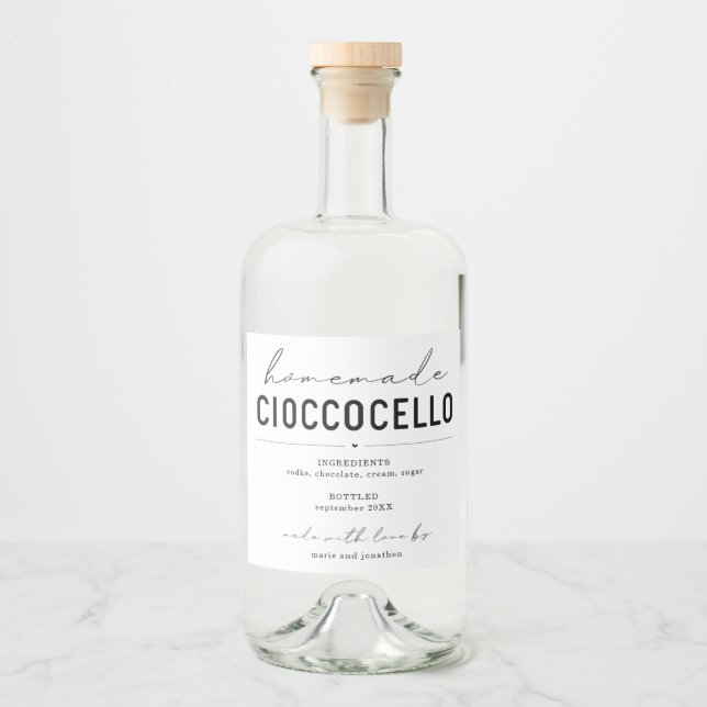 Cioccocello maison Chocolate Étiquette (Devant)