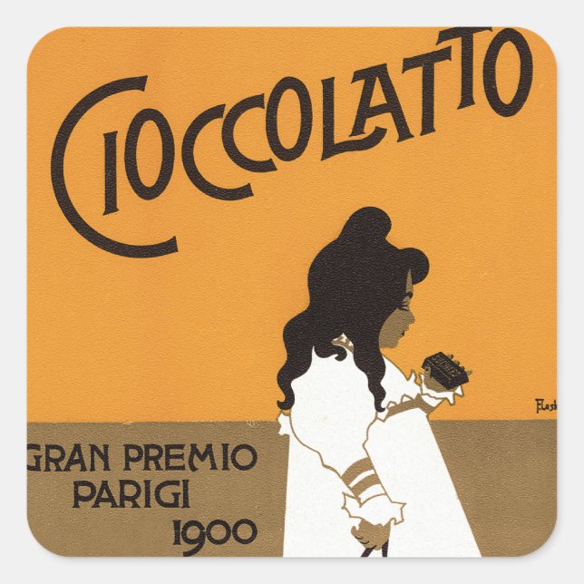 Cioccolato Suchard Quadratischer Aufkleber (Vorderseite)