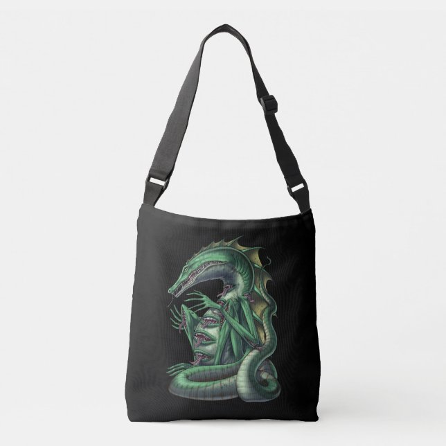 CipactliAztec Mythology Creature Cipactli Tragetaschen Mit Langen Trägern (Vorderseite)