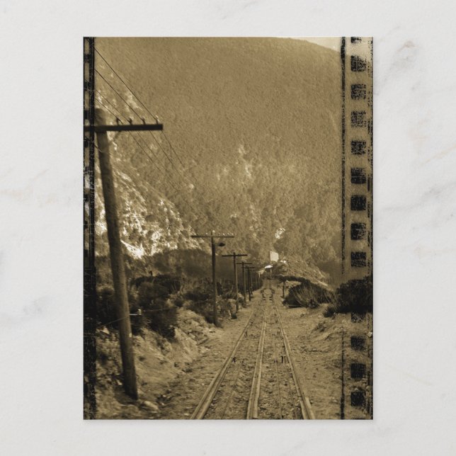 Circa 1910 Sepia Bahnstrecke West Foto Bahn Postkarte (Vorderseite)