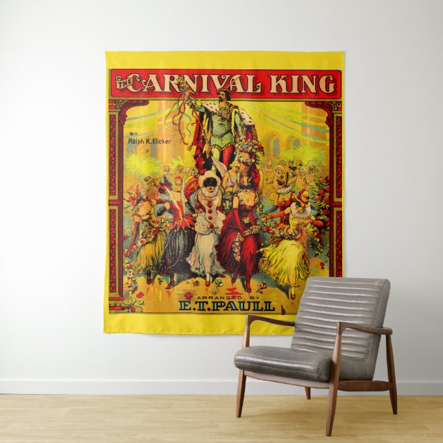 Circa 1915 Noten The Carnival King Wandteppich (Beispiel)