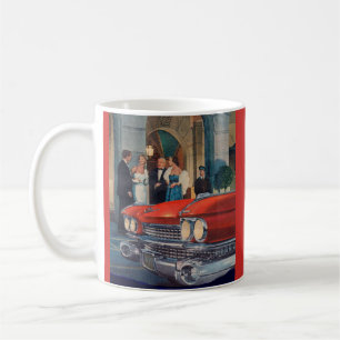 circa 1960 Rot Cadillac-Grill Kaffeetasse