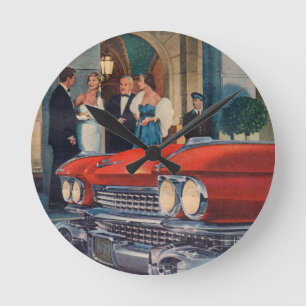 Circa 1960 Rotbarsch Runde Wanduhr