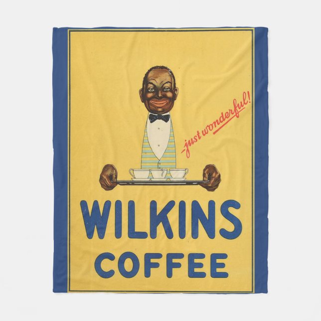 circa Wilkins Kaffee-Anzeigendruck 1930 Fleecedecke (Vorderseite)
