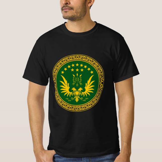 Circassian, adygea, adiga Fahne, Nordkaukasus. T-Shirt (Vorderseite)