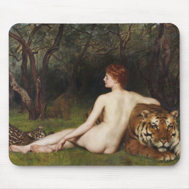 Circe (Frau und große Wildkatzen) (von John Collie Mousepad (Vorne)