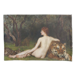 Circe (Goddess With Wild Tiger) (by John Collier) Kissenbezug