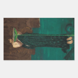 Circe Invidiosa von John William Waterhouse Rechteckiger Aufkleber