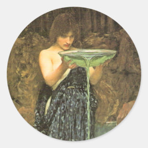 Circe Invidiosa von John William Waterhouse Runder Aufkleber