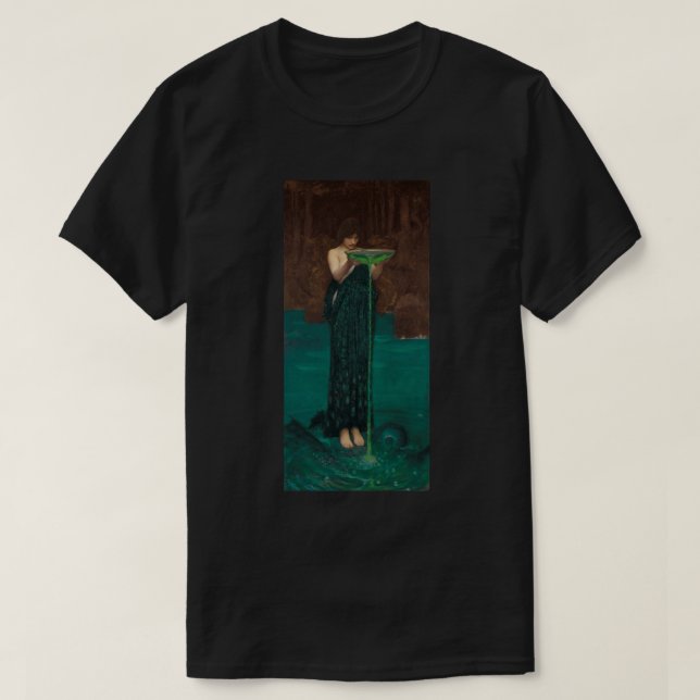 Circe Invidiosa Waterhouse-schöne Kunst T-Shirt (Design vorne)