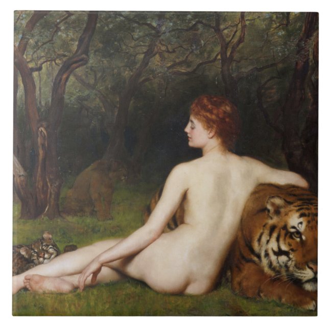 Circe (Magical Goddess and Cats) (by John Collier) Fliese (Vorderseite)