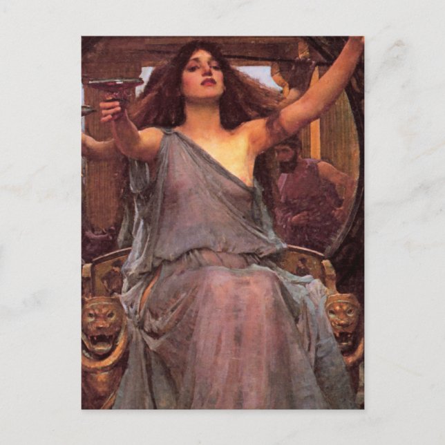 "Circe Odysseus bietet den Cup an" Postkarte (Vorderseite)
