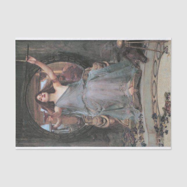 Circe Offering den Cup an Ulysses Decoupage Seidenpapier (Vorderseite)