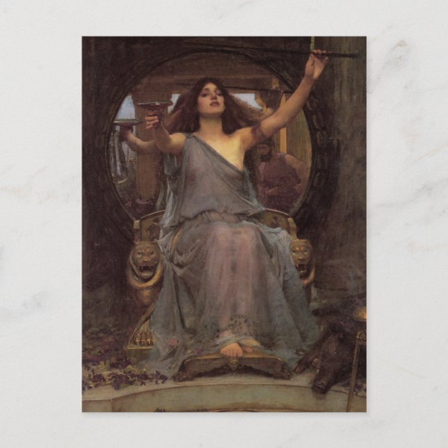 Circe Offering den Cup für Ulysses Postkarte (Vorderseite)