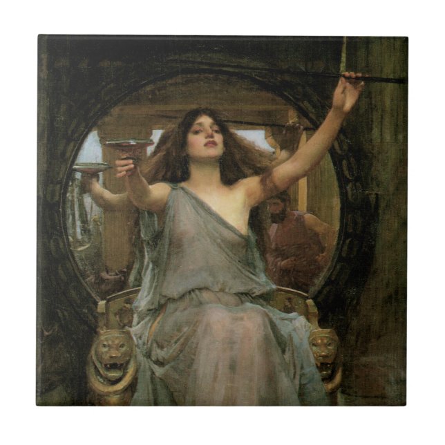 Circe Offering the Cup für Ulysses durch JW Waterh Fliese (Vorderseite)