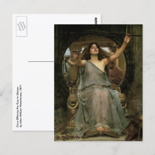 Circe Offering the Cup für Ulysses durch JW Waterh Postkarte