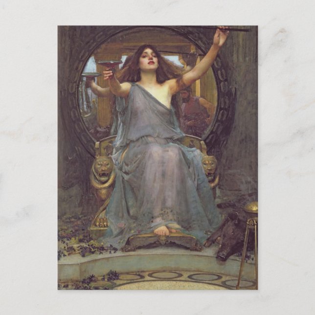 Circe Offering the Cup John William Waterhouse Postkarte (Vorderseite)