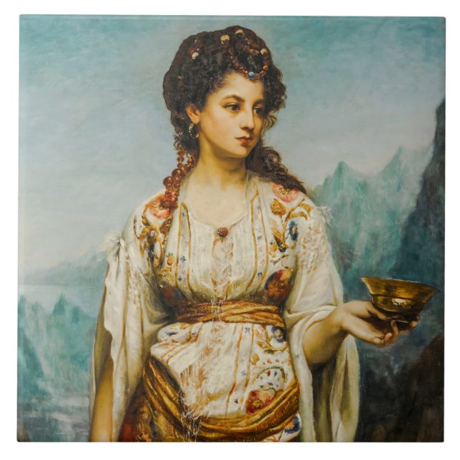 Circe von Jean Jules Bardin (1875) Fliese (Vorderseite)