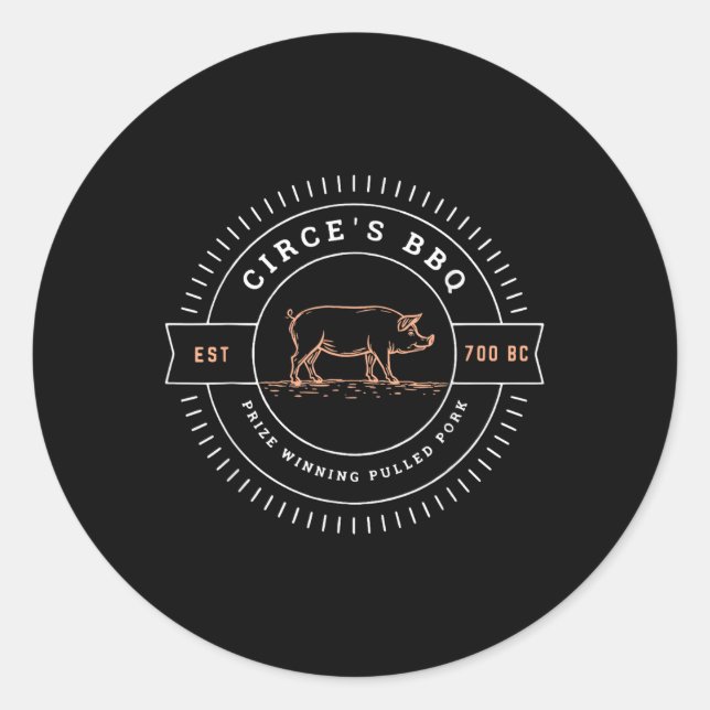 Circes Grillen Funny Greece Mythology Runder Aufkleber (Vorderseite)