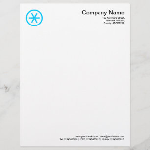 Circlated Asterisk - Sky Blue Briefkopf