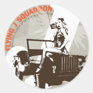 CIRCLE 2FARBE RUNDER AUFKLEBER