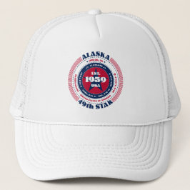 Circle Alaska Staat Patriotic Trucker Hat Truckerkappe