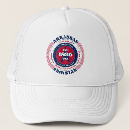 Circle Arkansas Staat Patriotic Trucker Hat Truckerkappe
