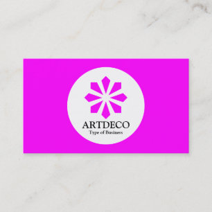 Circle - Art Deco - Magenta Visitenkarte