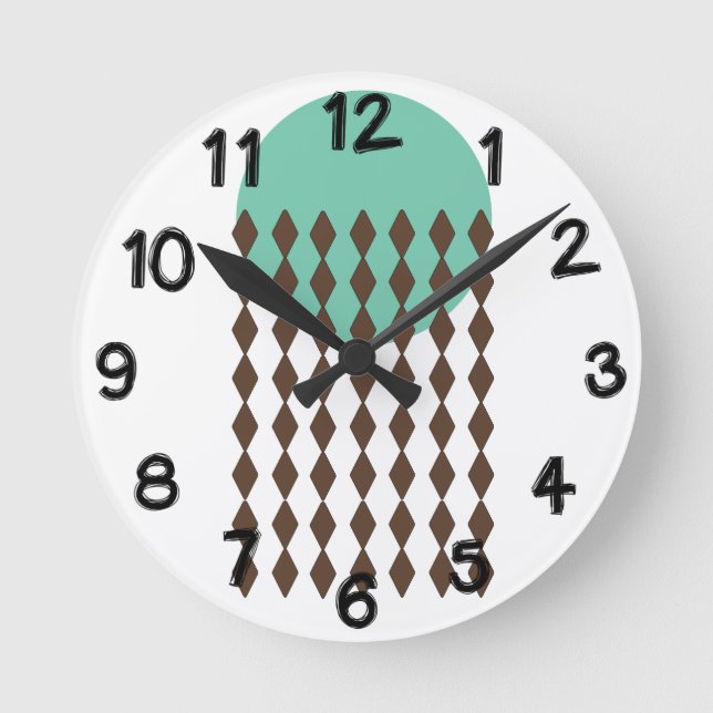 Circle Art Runde Wanduhr (Vorderseite)