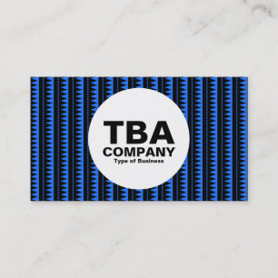 Circle - Aztec Muster - Schwarz auf Blau (1f75fe) Visitenkarte