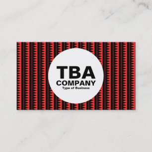 Circle - Aztec Muster - Schwarz auf Rot: ff2b2b Visitenkarte