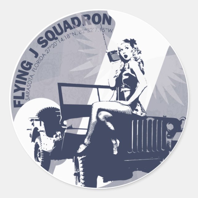 CIRCLE BLAU RUNDER AUFKLEBER (Vorderseite)