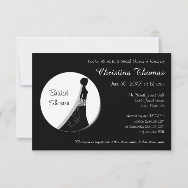 Circle Bride - 3x5 Bridal Dusche Einladung (Vorderseite)