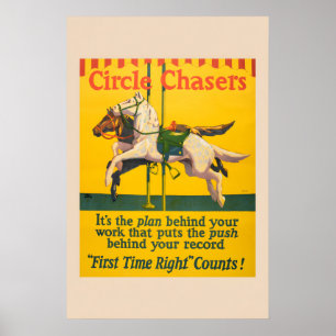 Circle Chasers! - Arbeitsanreiz aus den 1920er Jah Poster
