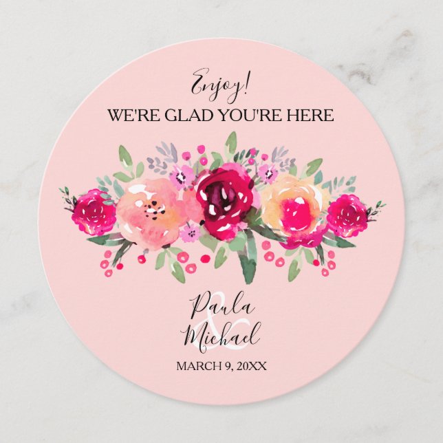 CIRCLE DANK IHNEN KARTE Hochzeit oder Probe Abende (Vorderseite)