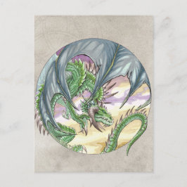 Circle Dragon - Green Postkarte