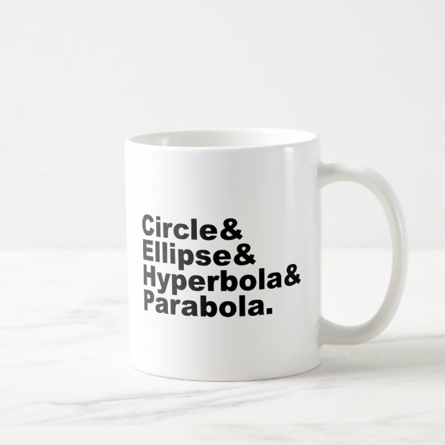Circle Ellipse Hyperbola Parabola | Conic Sections Kaffeetasse (Rechts)