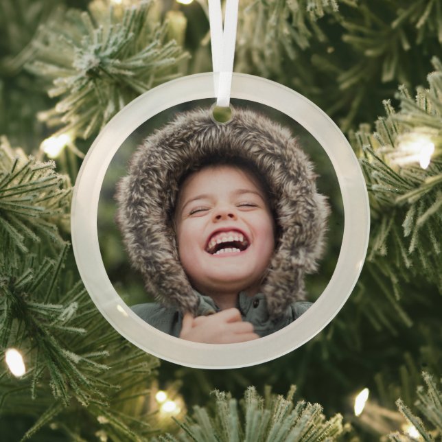 Circle Foto Keepake Ornament Aus Glas (InSitu)