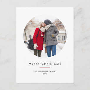 Circle Foto Rot Minimalistisch Frohe Weihnachten
