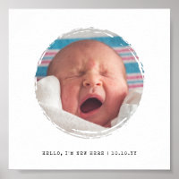 Circle Frame Paint Splotch Foto New Baby