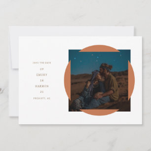Circle Frame Save the Date Karte